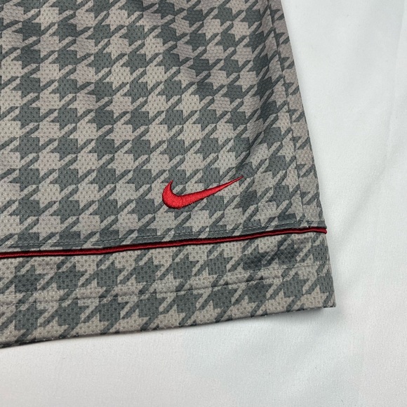 Nike Lebron James Mens Houndstooth Basketball Shorts Sz Medium Y2K Grey/Red C2 - Picture 5 of 9